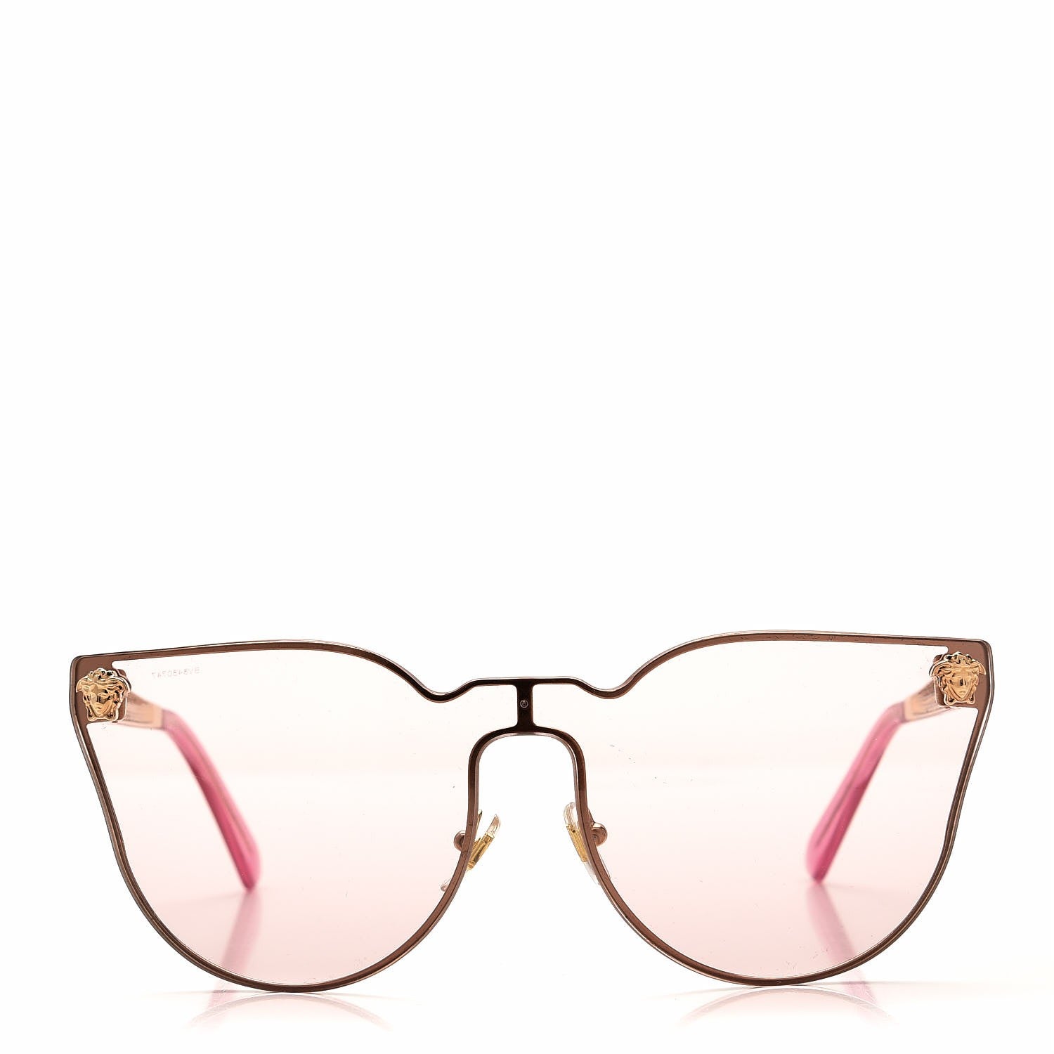 Versace Medusa Cat Eye JJ Sunglasses 2120 Pink Gold 2 of 7