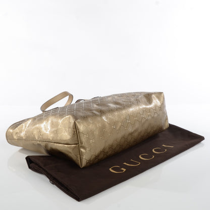 Gucci Imprime Monogram Medium Zippered Shopping Tote Champagne 4 of 8