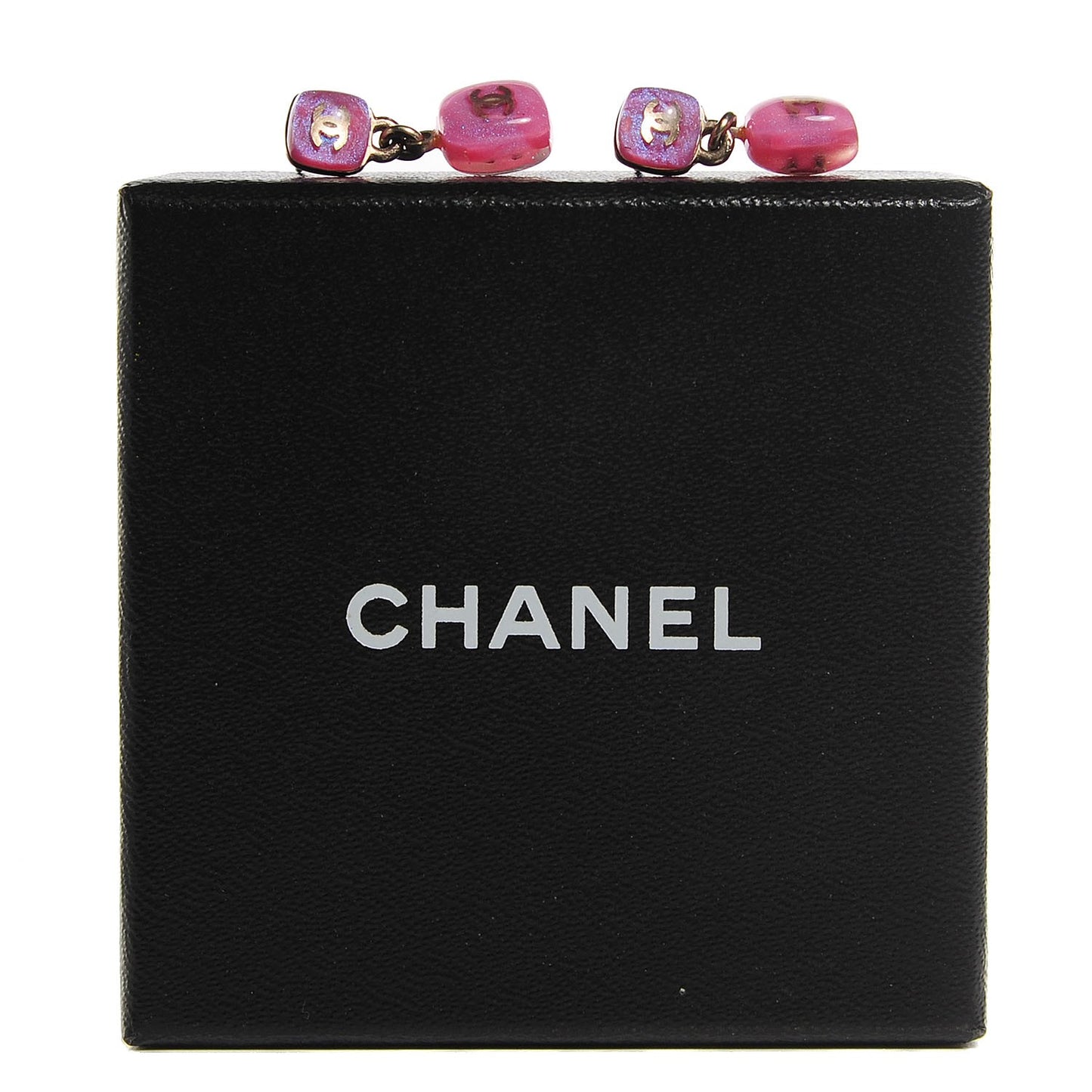 Resin Mother of Pearl CC Earrings Pink
