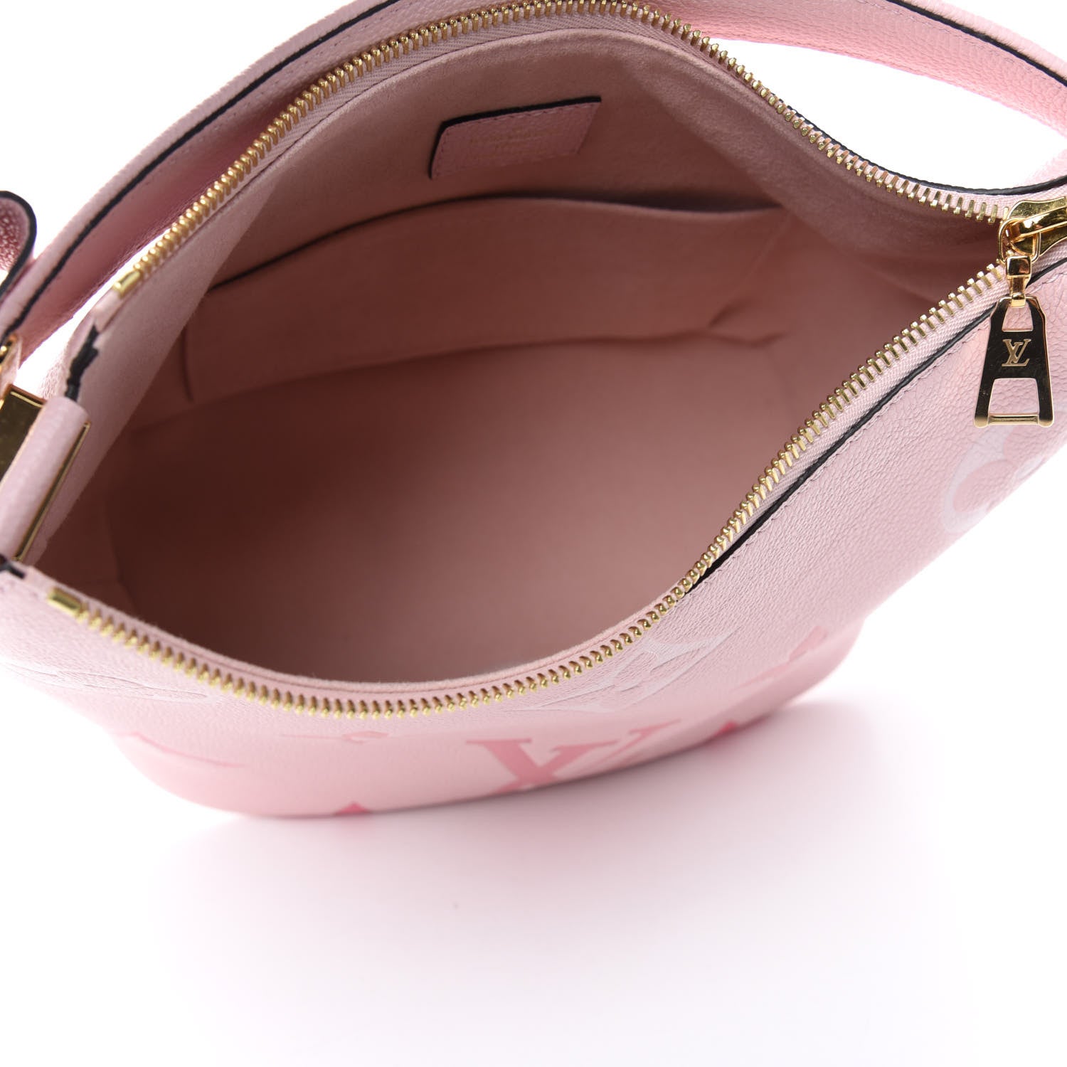 Louis Vuitton Empreinte Monogram Giant By The Pool Marshmallow Hobo PM Bouton De Rose 5 of 10