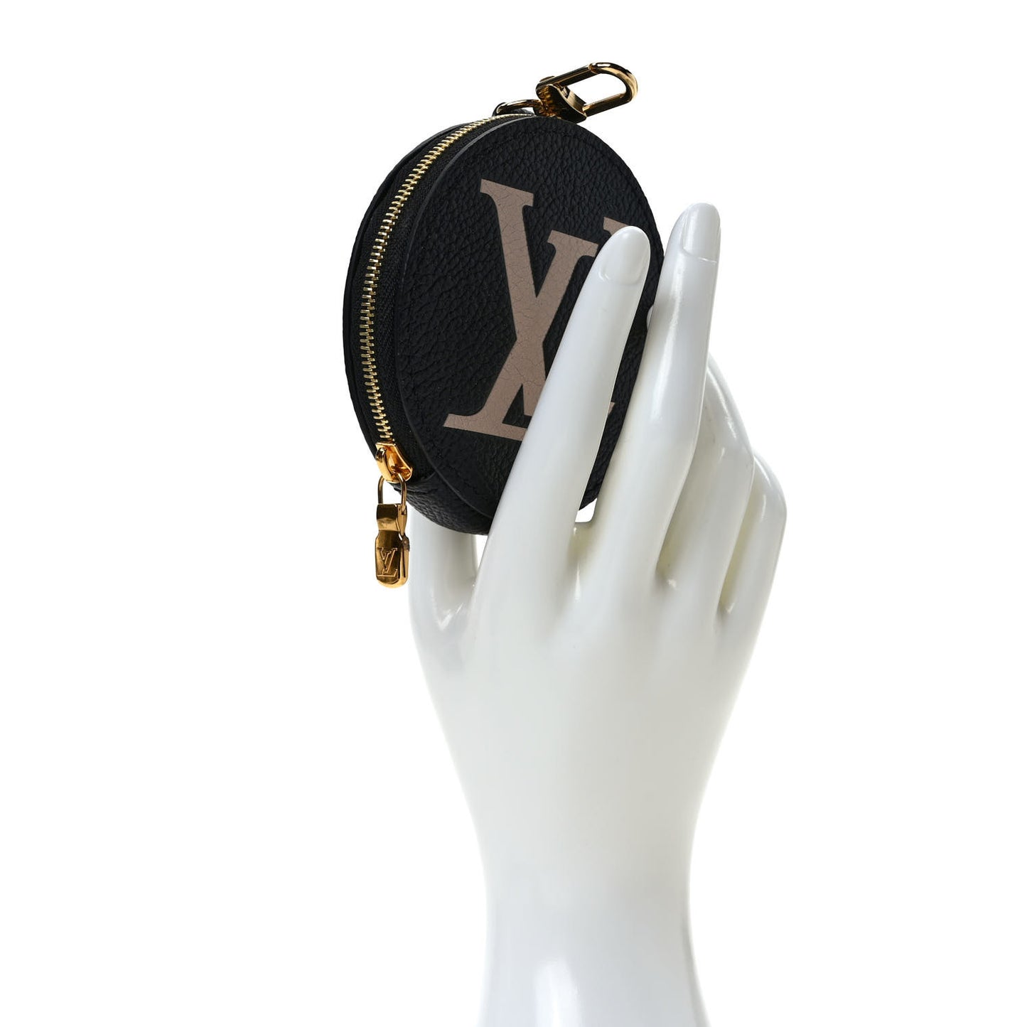 Empreinte Monogram Giant Round Coin Purse Black Beige