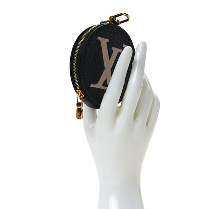 Louis Vuitton Empreinte Monogram Giant Round Coin Purse Black Beige 2 of 6