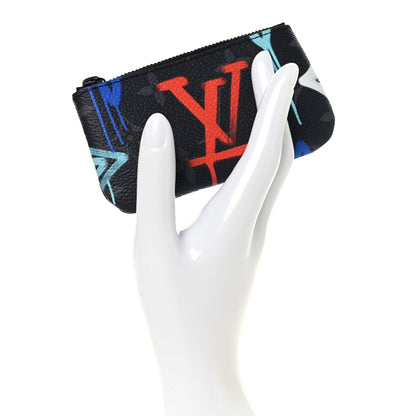 Louis Vuitton Monogram Eclipse LV Graffiti Key Pouch Multicolor 2 of 7