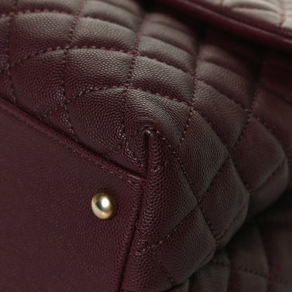 Chanel Caviar Lizard Quilted Medium Coco Handle Flap Burgundy 11 of 17
