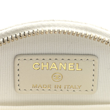 Chanel Caviar Quilted Round Handle With Care Vanity With Chain White 6 of 12