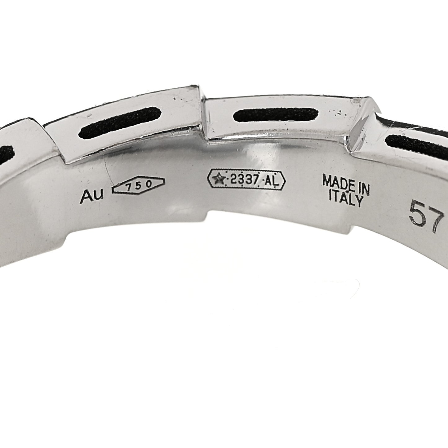 18K White Gold Serpenti Viper Band Ring 57 8