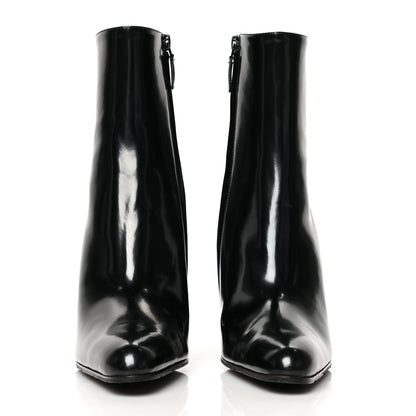 Balenciaga Patinated Calfskin Round Toe 110 Booties 38 Black 2 of 7