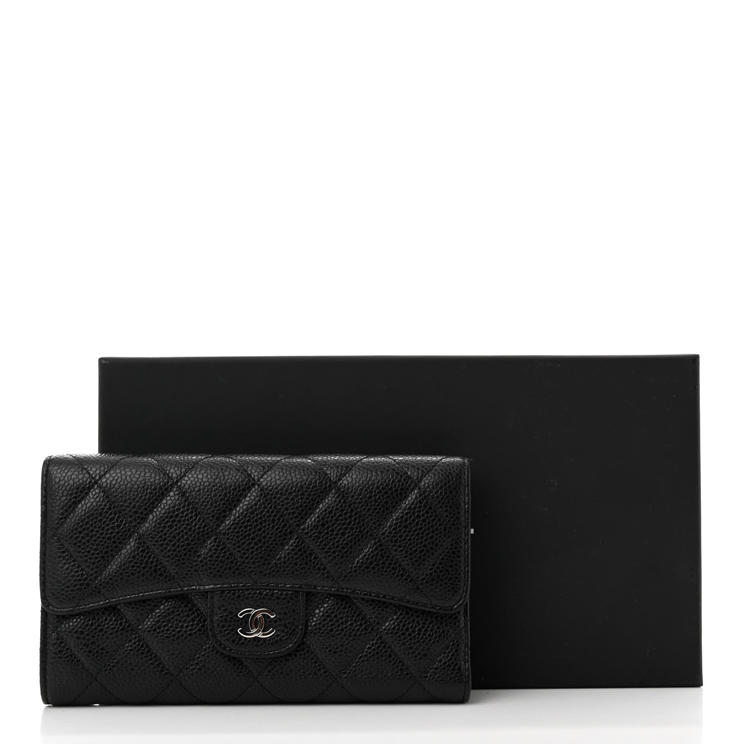 Chanel Caviar Quilted Large Flap Wallet Black 10 of 10