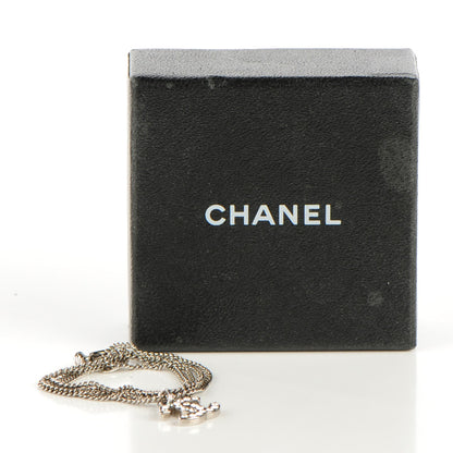 Chanel Crystal Timeless CC Necklace Silver 4 of 5