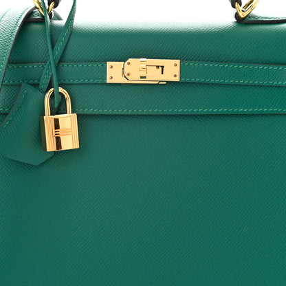 Hermes Epsom Kelly Sellier 25 Malachite 8 of 11