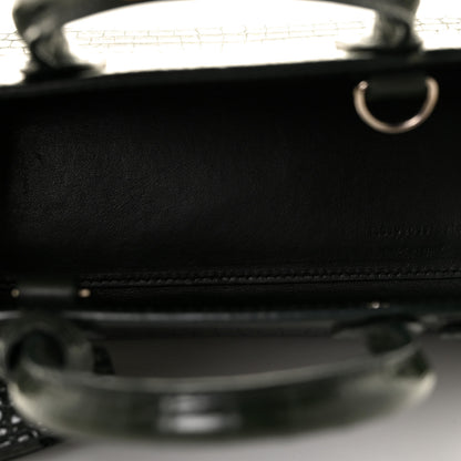 Saint Laurent Calfskin Crocodile Embossed Nano Sac De Jour Dark Green 5 of 11