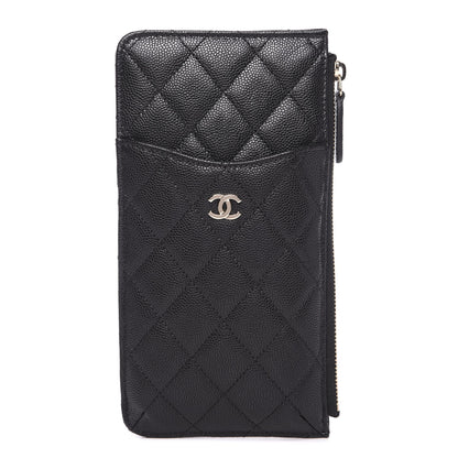 Chanel Caviar Quilted Classic Flat Wallet Pouch Black 1 of 7