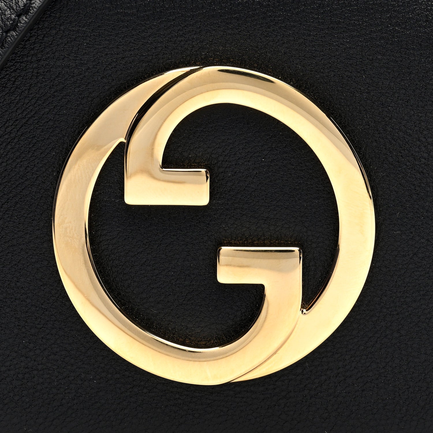 Gucci Roxy Calfskin Blondie Card Case Wallet with Strap Black 7 of 9