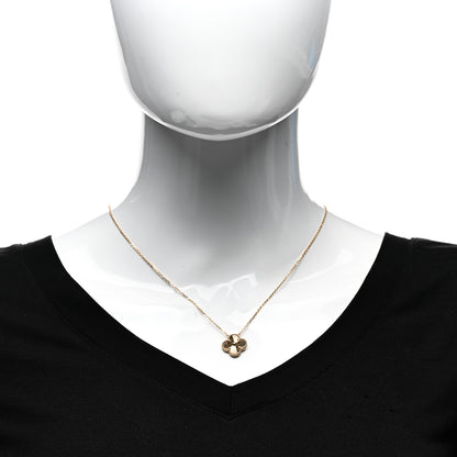 Van Cleef & Arpels 18K Yellow Gold Guilloche Vintage Alhambra Pendant Necklace 2 of 5
