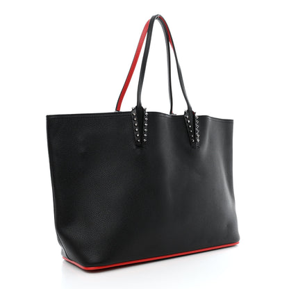 Christian Louboutin Calfskin Spikes East West Cabata Tote Black 4 of 12