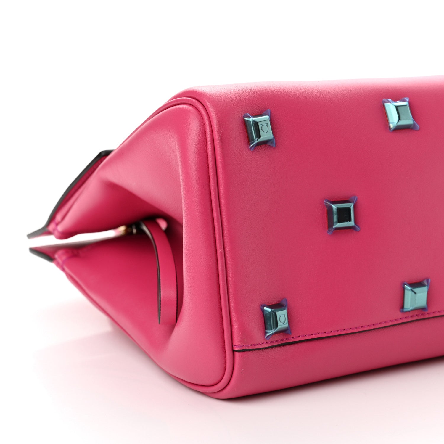 Salvatore Ferragamo Calfskin Medium Studio Bag Hot Pink 6 of 7