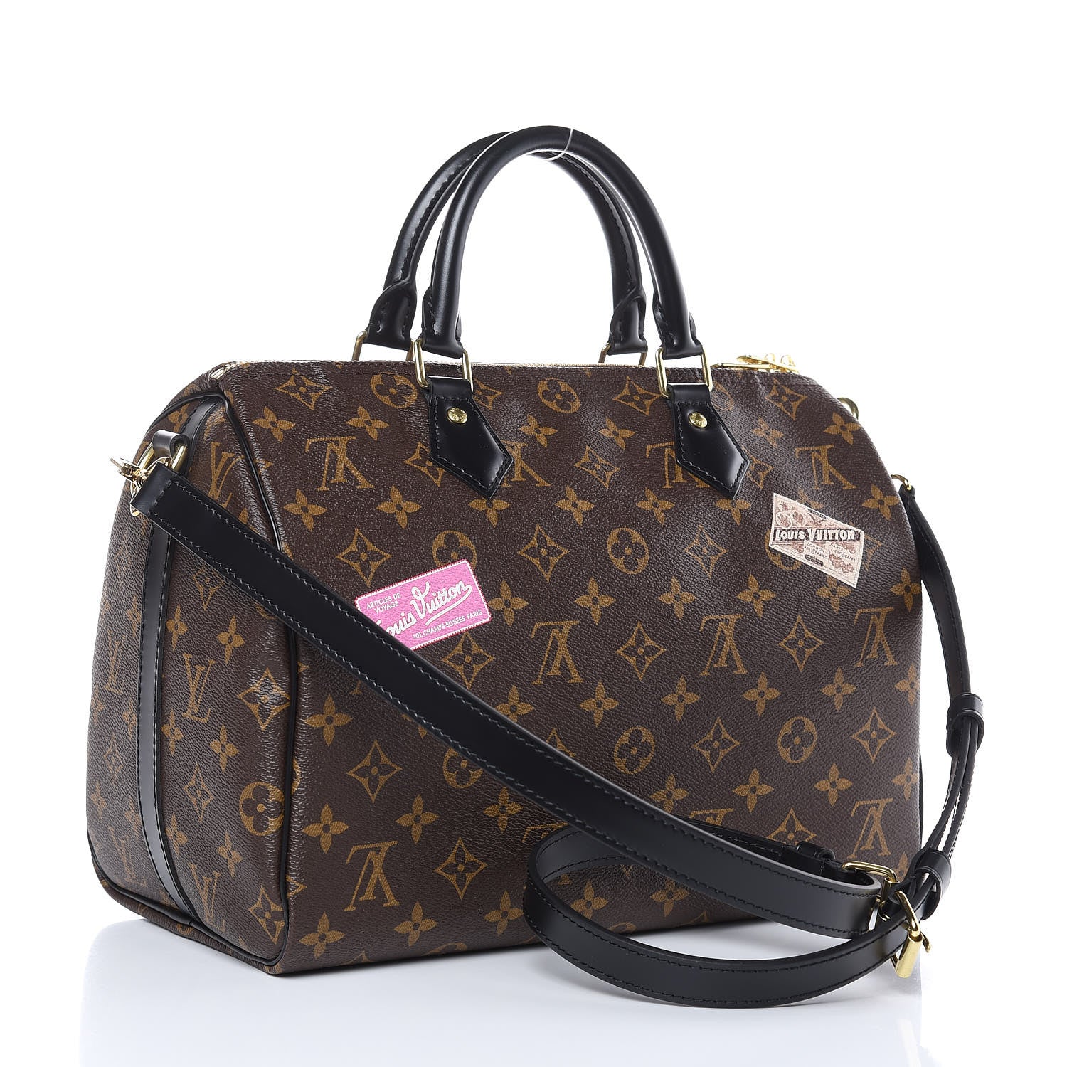 Louis Vuitton Monogram My World Tour Speedy Bandouliere 30 Black 3 of 10