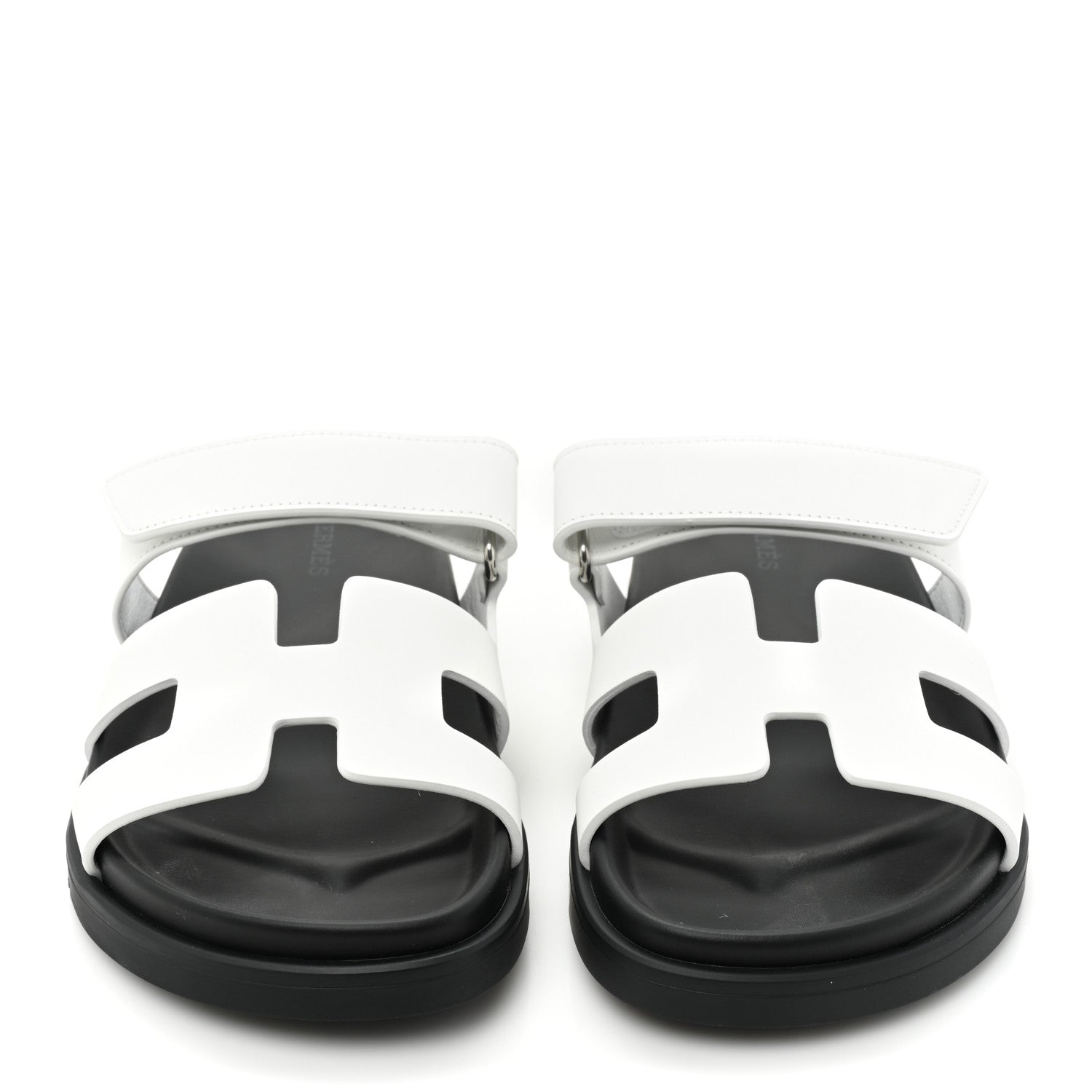 Hermes Calfskin Womens Chypre Sandals 36.5 White 2 of 9