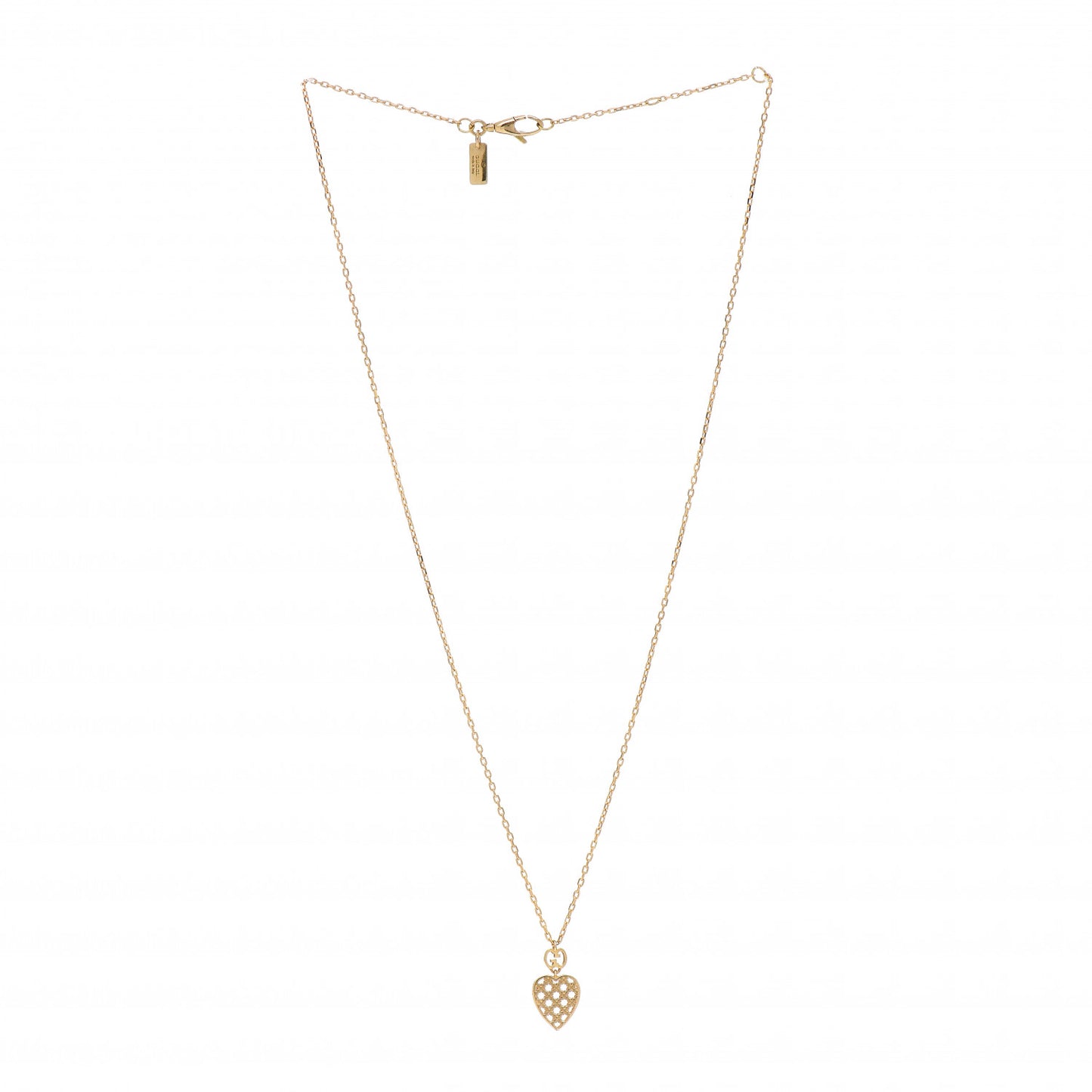 18K Yellow Gold Diamantissima Heart Pendant Necklace