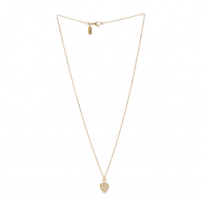Gucci 18K Yellow Gold Diamantissima Heart Pendant Necklace 3 of 5
