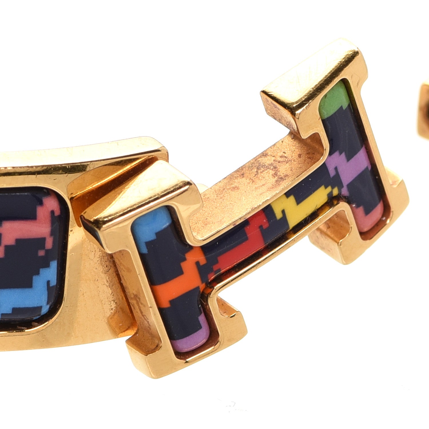 Hermes Enamel Cheval Pixel Narrow Clic Clac H Bracelet GM 6 of 7