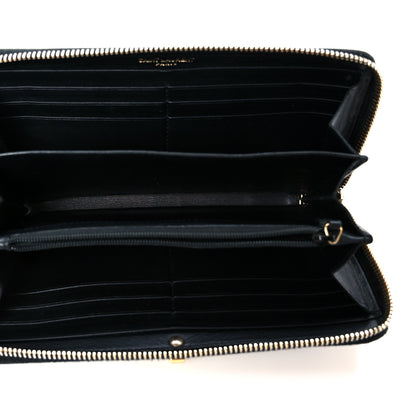 Saint Laurent Calfskin Classic Y Ligne Zip Around Wallet Black 9 of 16