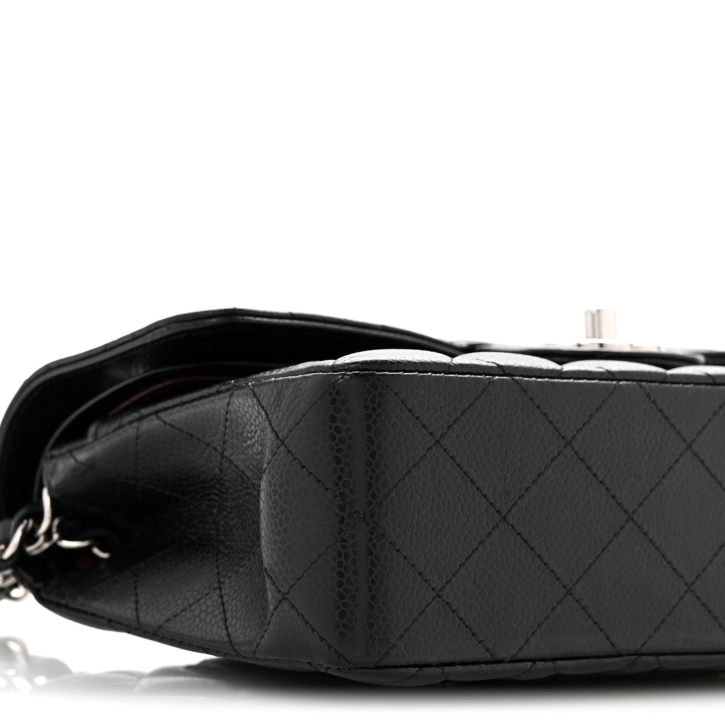 Caviar Quilted Small Double Flap Black