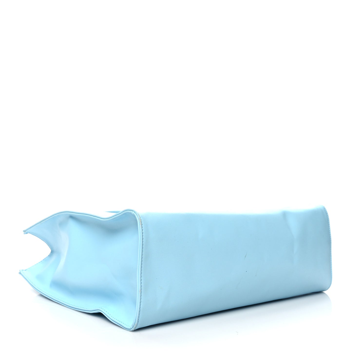 Vegan Leather Medium Shopping Bag Pool Blue