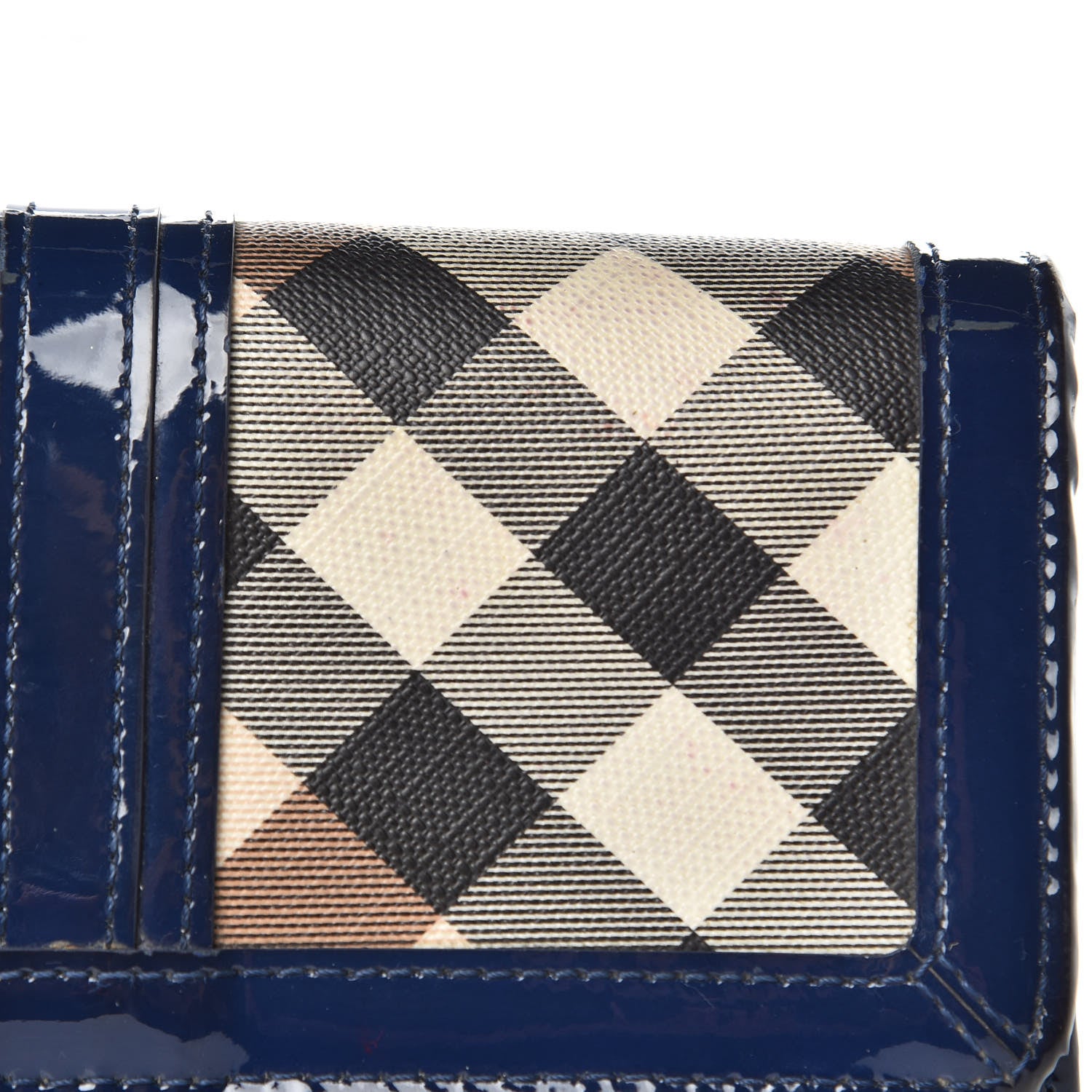 Burberry Supernova Check Penrose Continental Wallet Blue 14 of 16