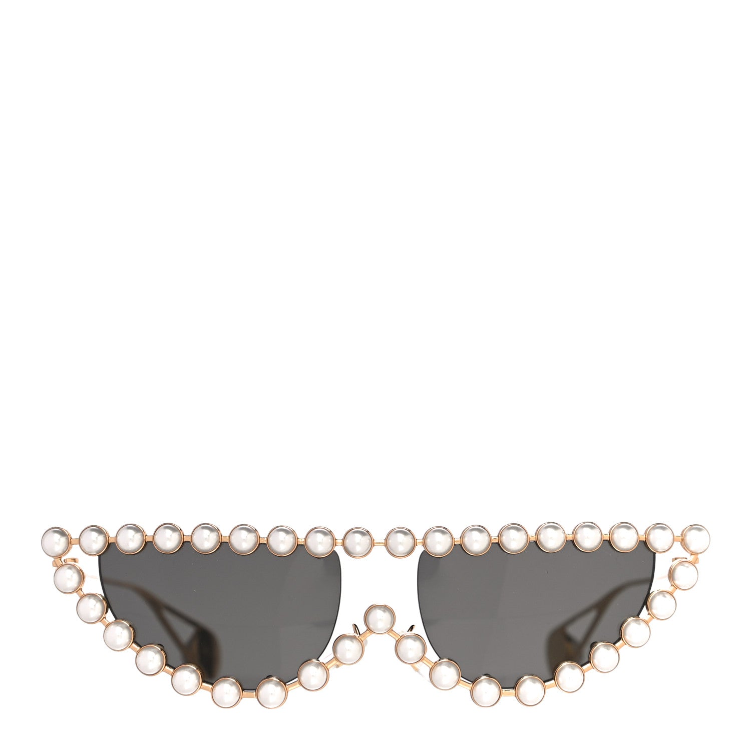 Gucci Metal Pearl Cat Eye Sunglasses GG0364S Gold 4 of 8