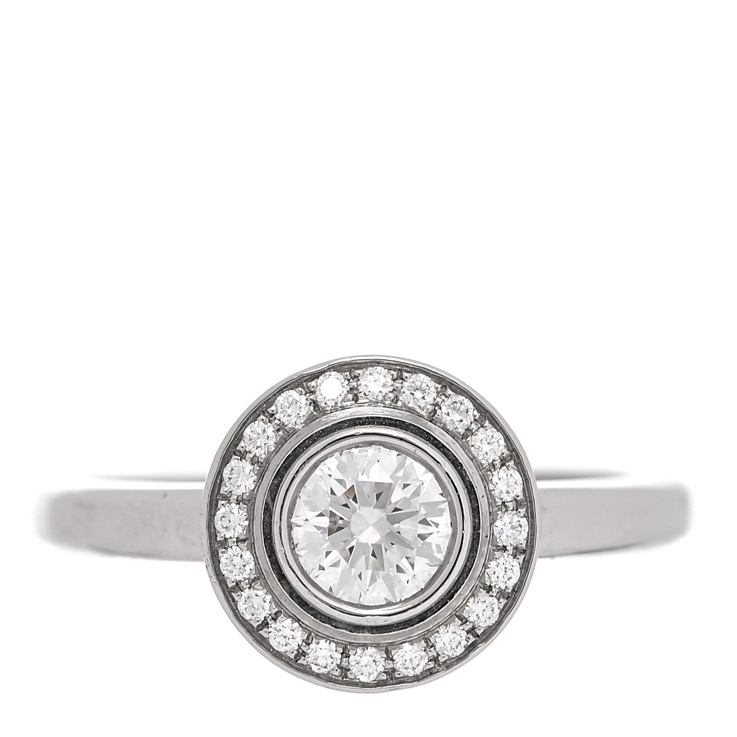 Cartier Platinum Diamond .33ct D'Amour Solitaire Engagement Ring 49 4.75 1 of 8