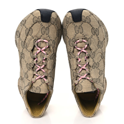 Gucci Ultralight Plume Calfskin Monogram Printed Womens Gucci Run Sneakers 38.5 Beige Ebony 2 of 11