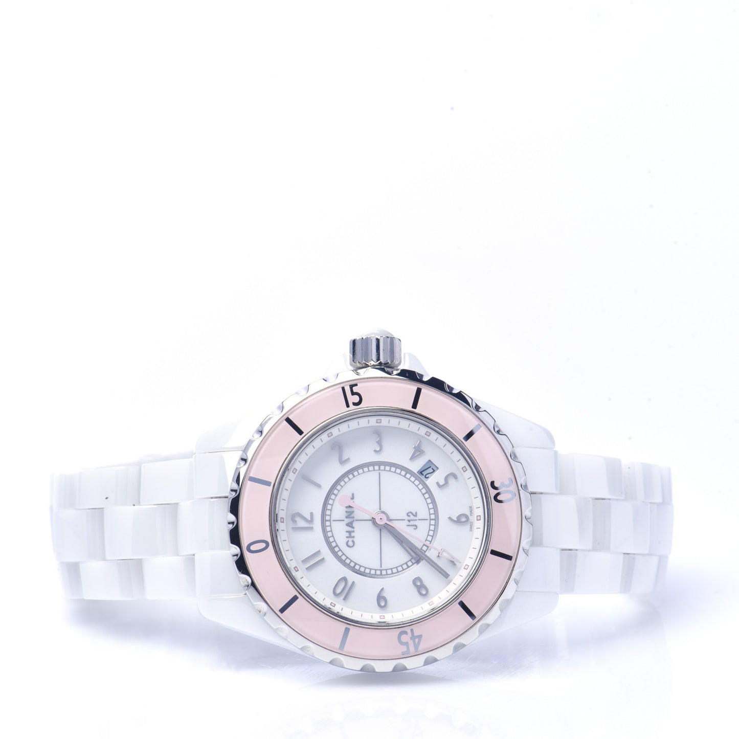 Stainless Steel Ceramic 33mm J12 Quartz Watch Pink