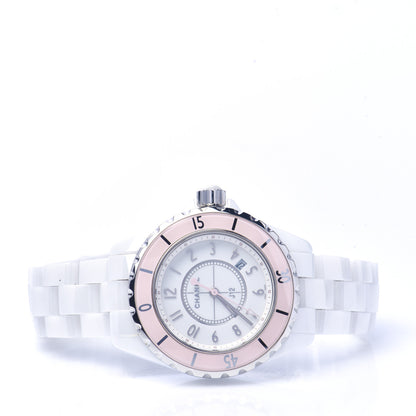 Chanel Stainless Steel Ceramic 33mm J12 Quartz Watch Pink 2 of 7