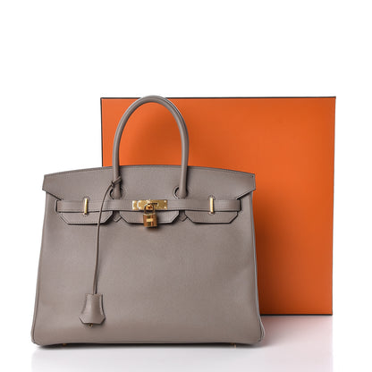 Hermes Epsom Birkin 35 Gris Asphalte 38 of 38