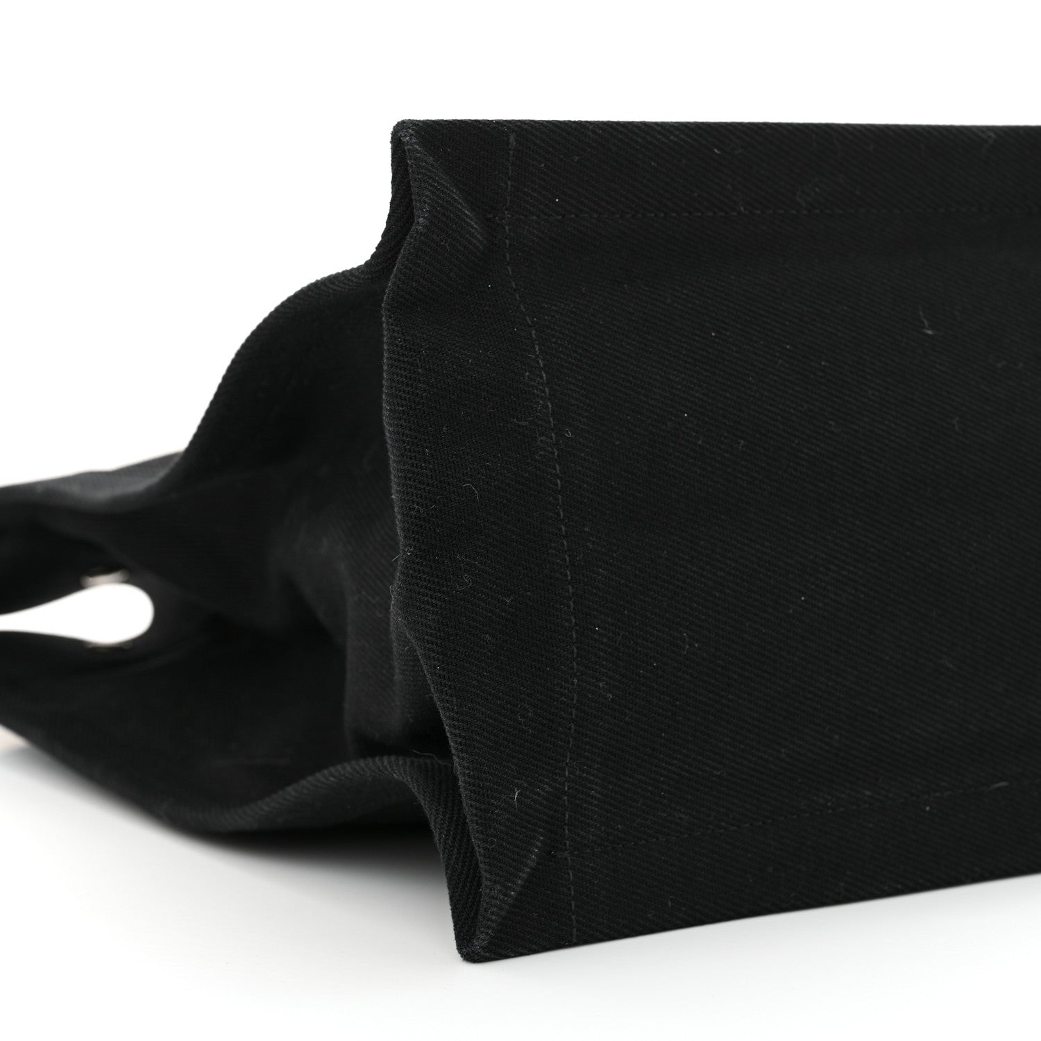 Saint Laurent Linen Calfskin Rive Gauche Tote Black 9 of 14