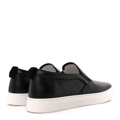 Gucci Calfskin GG Tennis Embossed Mens Dublin Slip On Sneakers 12 Black 4 of 11