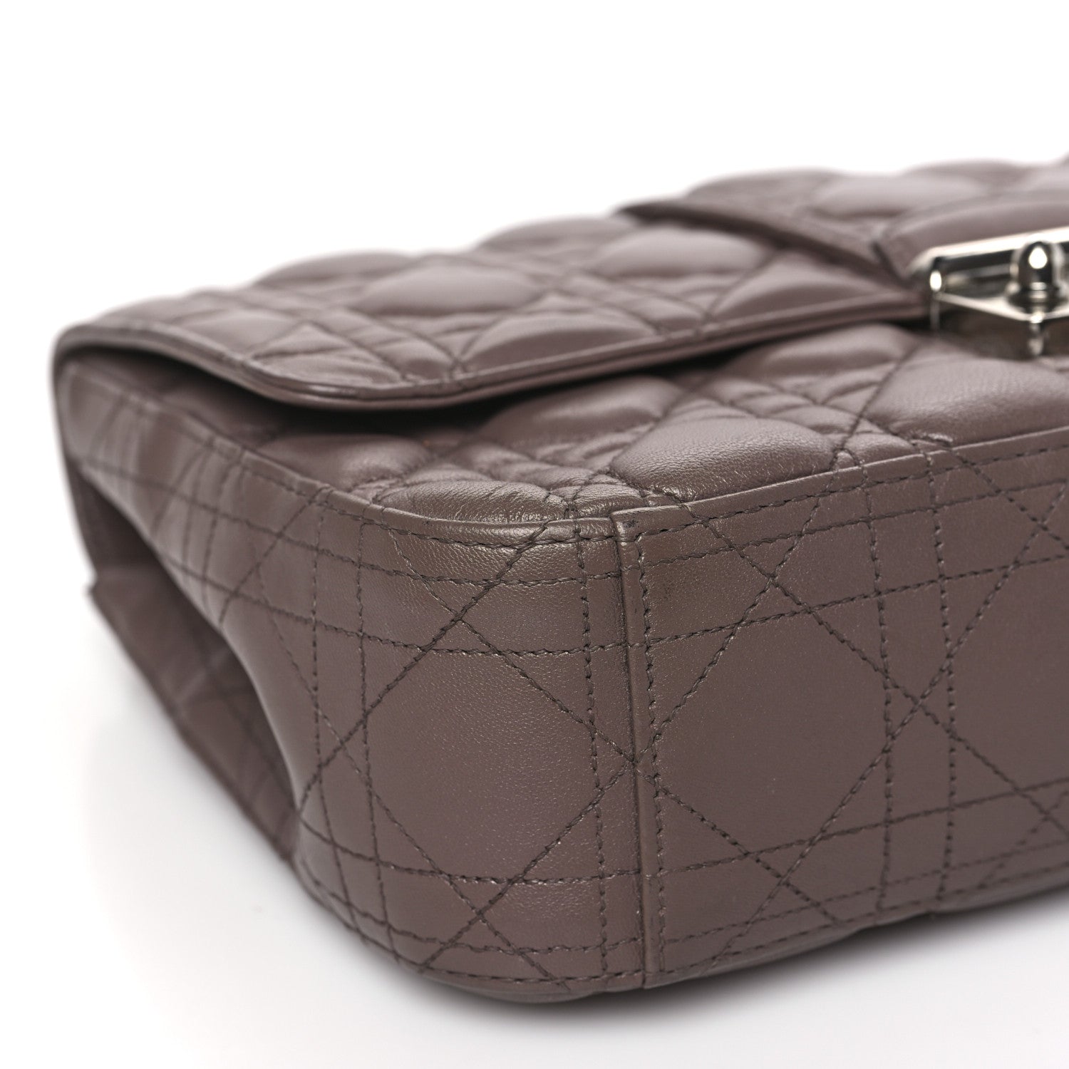 Christian Dior Lambskin Cannage Medium Miss Dior Flap Taupe 9 of 10