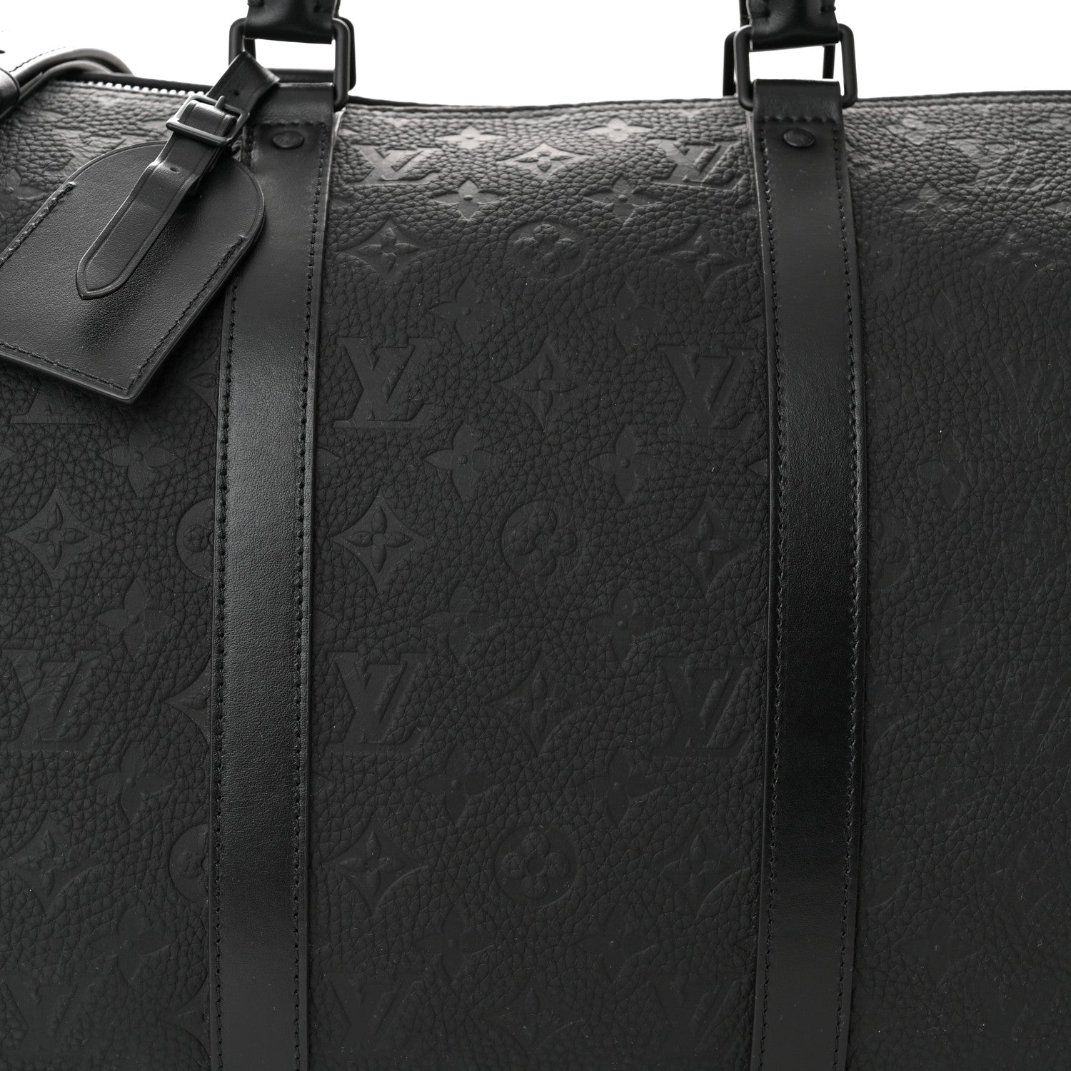 Louis Vuitton Taurillon Monogram Keepall Bandouliere 50 Black 7 of 9