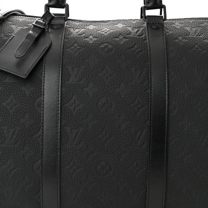Louis Vuitton Taurillon Monogram Keepall Bandouliere 50 Black 7 of 9