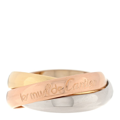 Cartier 18K Pink Yellow White Gold Classic Les Must De Cartier Trinity Ring 50 5.25 1 of 4