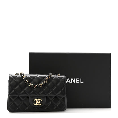 Chanel Lambskin Quilted Mini Rectangular Flap Black 11 of 11