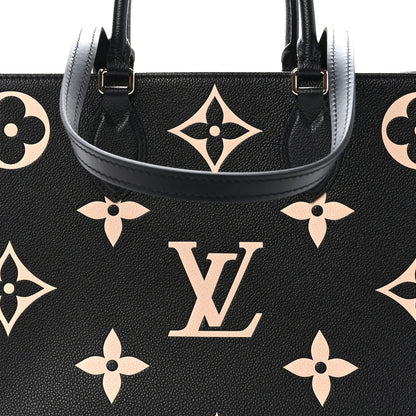 Louis Vuitton Empreinte Monogram Giant Onthego MM Black Beige 7 of 9