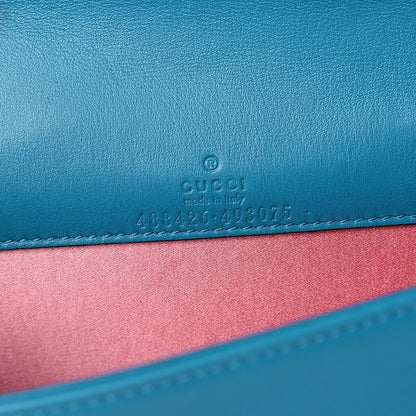 Gucci Velvet Matelasse GG Marmont Mini Bag Pavone Cyan 6 of 10