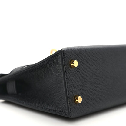 Hermes Epsom Mini Kelly Sellier 20 Black 9 of 14