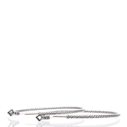 David Yurman Sterling Silver Cable Classics Extra Large Hoop Earrings 4 of 4