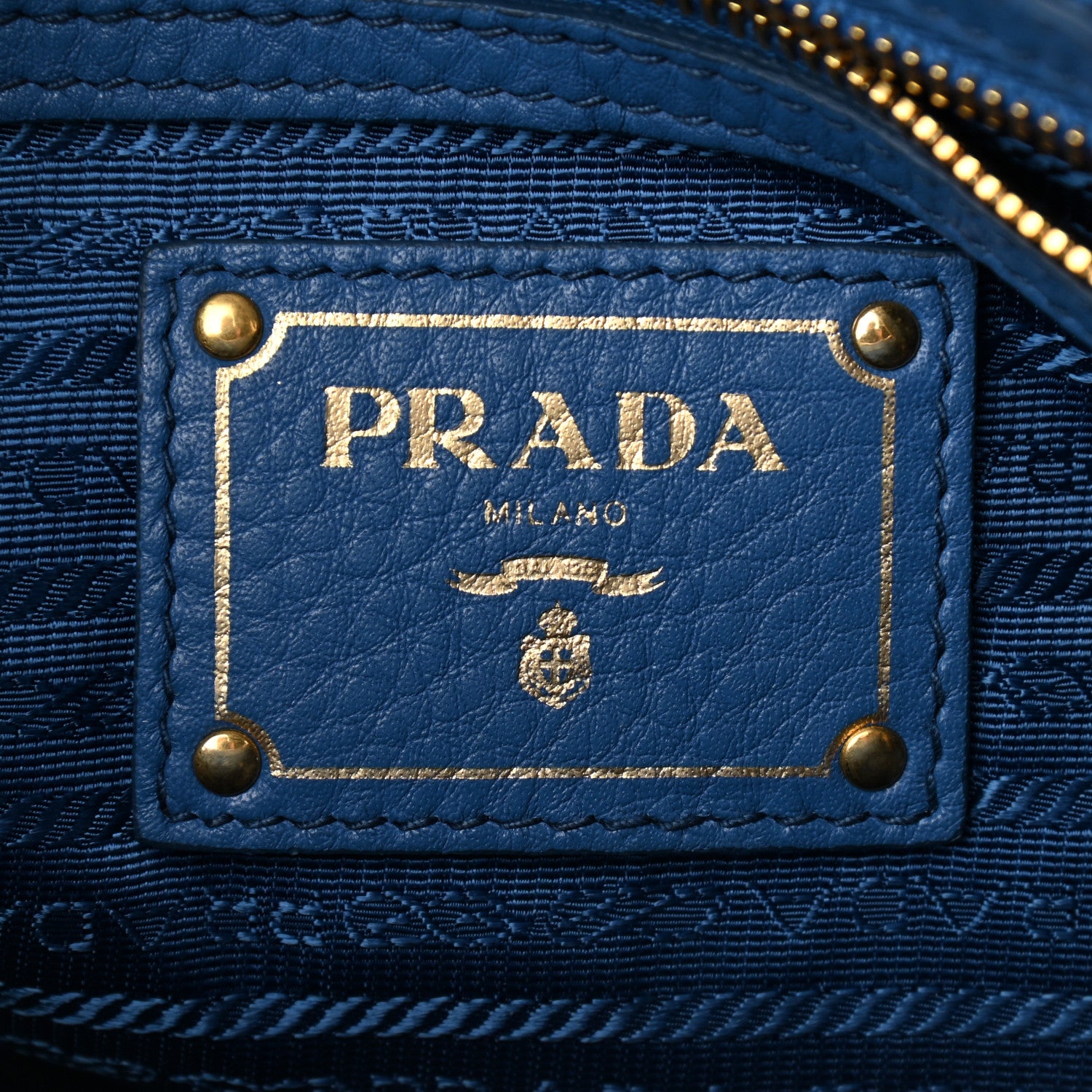 Prada Vitello Daino Bauletto Tote Cobalto 5 of 13