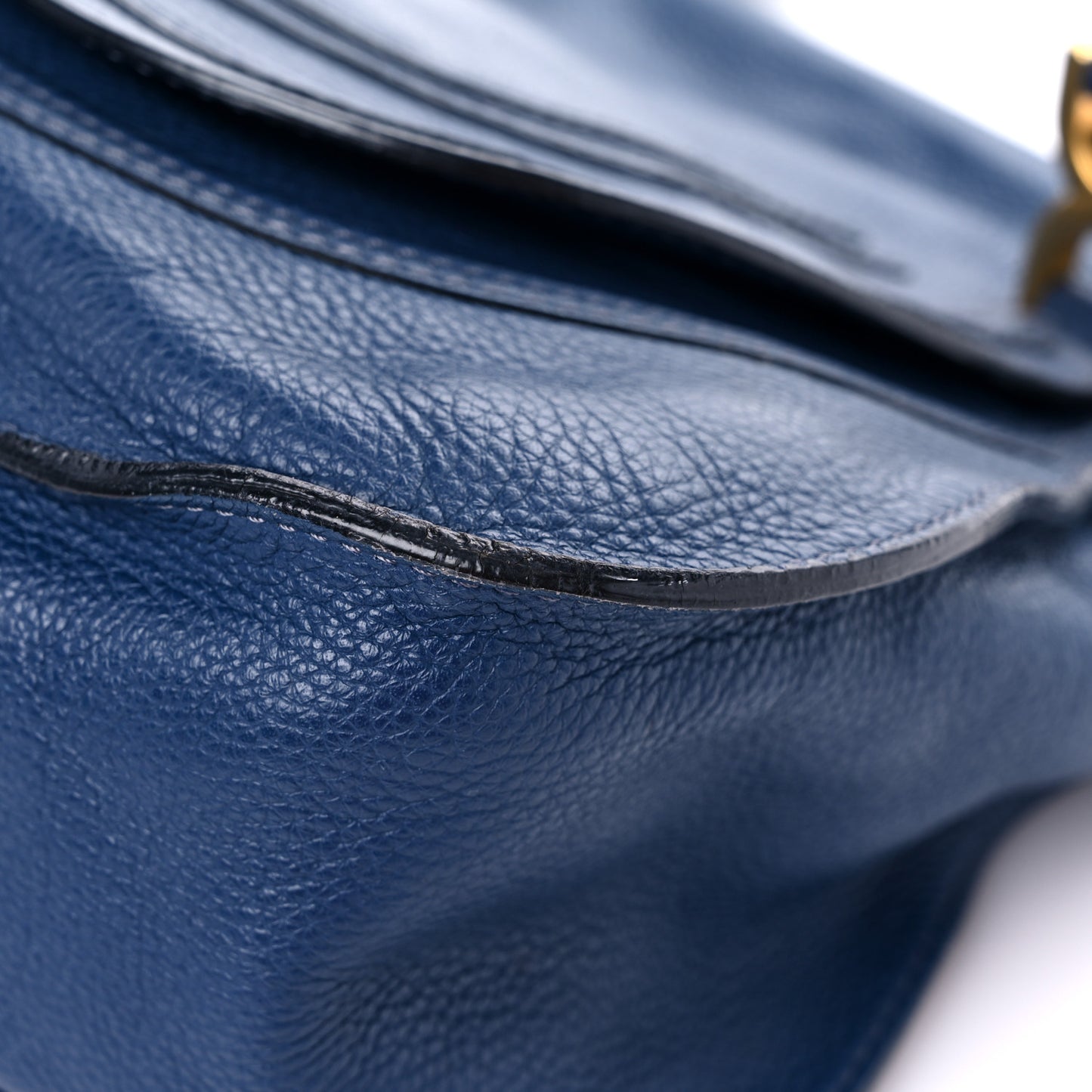 Calfskin Medium Marcie Satchel Royal Navy