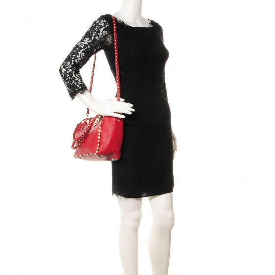Valentino Garavani Vitello Small Rockstud Tote Cyclamin 2 of 8
