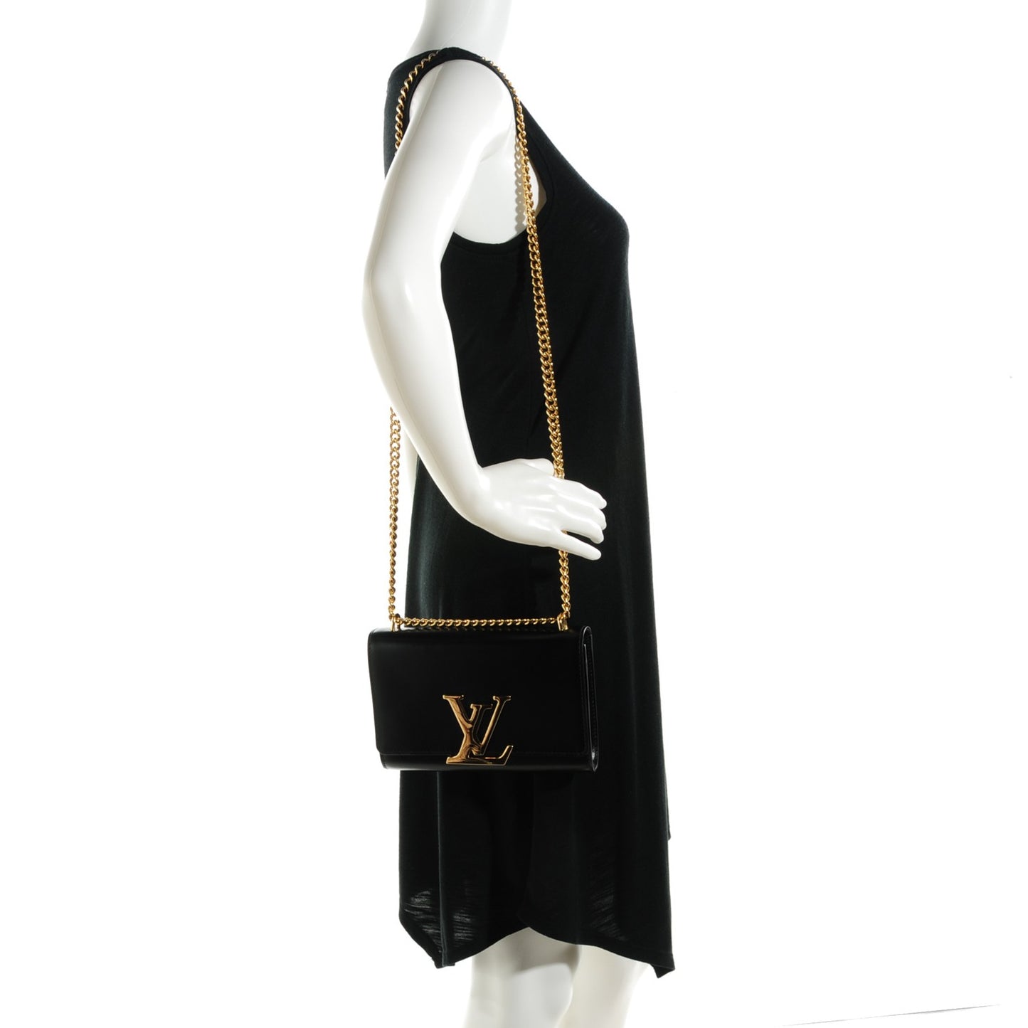 Calfskin Chain Louise MM Black